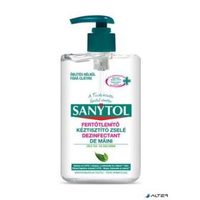 Kézfertőtlenítő gél, pumpás, 250 ml, SANYTOL