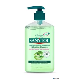   Antibakteriális folyékony szappan, 250 ml, SANYTOL "Hidratáló", aloe vera és zöld tea