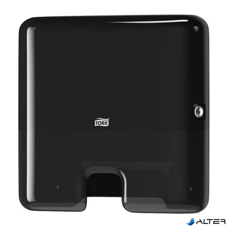 Kéztörlő adagoló, Interfold hajtogatás, H2 rendszer, Elevation, TORK "Xpress Multifold Mini", fekete