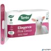 Toalettpapír, 3 rétegű, kistekercses, 16 tekercs, TENTO "Ellegance Pink Decor", fehér