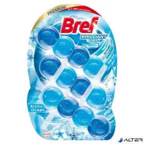  WC-tisztítógél, 3x42 g, BREF "Brilliant gél", Arctic Ocean