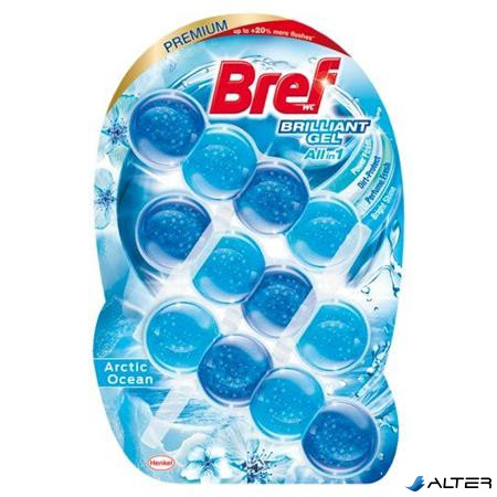 WC-tisztítógél, 3x42 g, BREF "Brilliant gél", Arctic Ocean
