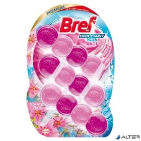  WC-tisztítógél, 3x42 g, BREF "Brilliant gél", Spring Rain