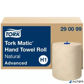   Kéztörlő, tekercses, 2 rétegű, H1 rendszer, Advanced, TORK "Matic", natúr