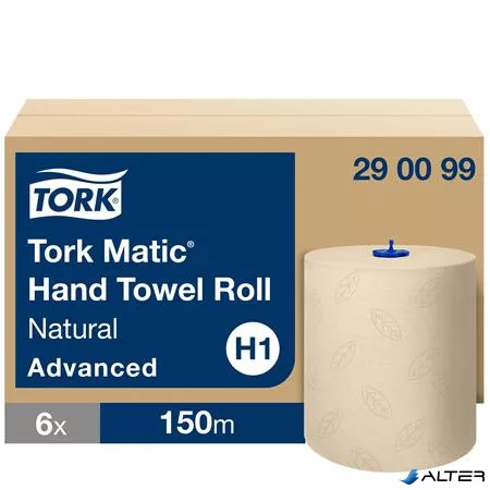Kéztörlő, tekercses, 2 rétegű, H1 rendszer, Advanced, TORK "Matic", natúr