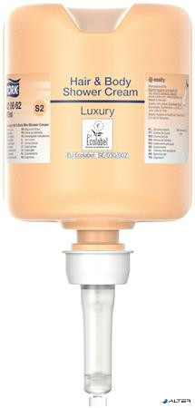 Folyékony szappan, 475 ml, S2 rendszer, TORK "Mini Luxury", tusoláshoz és hajmosáshoz