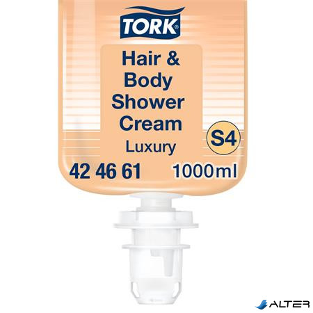 Folyékony szappan, 1 l, S4 rendszer, TORK "Luxury", tusoláshoz és hajmosáshoz