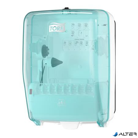Kéztörlő adagoló, tekercses, W6 rendszer, Performance, TORK, fehér-türkiz