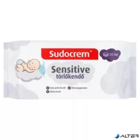 Törlőkendő, 55 lap, SUDOCREM "Sensitive"