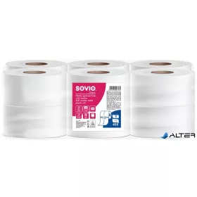Toalettpapír, 2 rétegű, 80,75 m, 18 cm átmérő, SOVIO