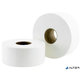   Toalettpapír, 2 rétegű, nagytekercses, 100 méter, 19 cm átmérő, hófehér