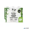 Toalettpapír, bambusz, 3 rétegű, kistekercses, 24 tekercs, CHEEKY PANDA, fehér