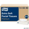 Kozmetikai kendő, 2 rétegű, F1 rendszer, TORK "Extra Soft", fehér