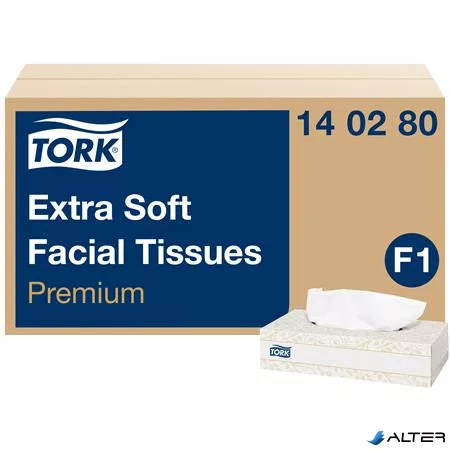 Kozmetikai kendő, 2 rétegű, F1 rendszer, TORK 'Extra Soft', fehér