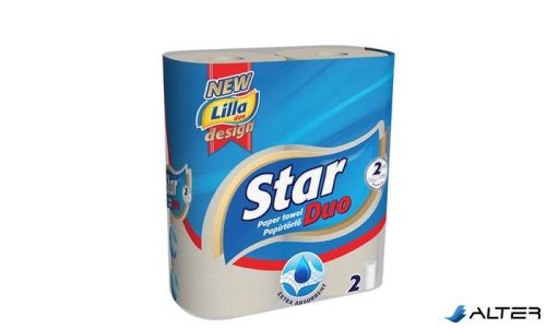 Háztartási papírtörlő, 2 rétegű, 2 tekercses, "Star Duo"