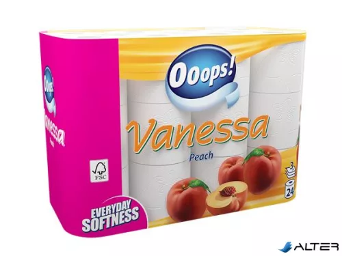 Toalettpapír, 3 rétegű, kistekercses, 24 tekercs, OOOPS 'Everyday', barack illat