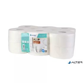   Toalettpapír, 2 rétegű, 19 cm átmérő, VICTORIA HYGIENE, "Fine Mini Jumbo", fehér