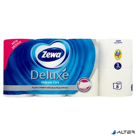 Toalettpapír, 3 rétegű, kistekercses, 8 tekercs, ZEWA 'Deluxe', fehér
