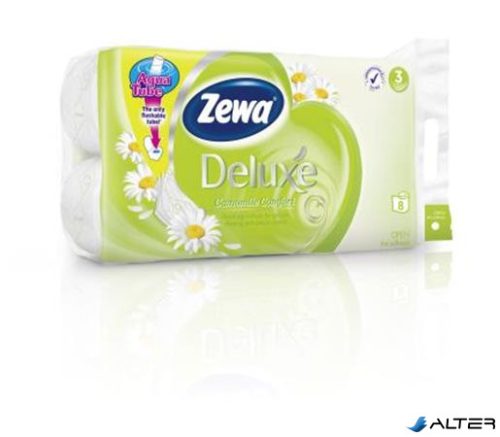 Toalettpapír, 3 rétegű, kistekercses, 8 tekercs, ZEWA "Deluxe, kamilla