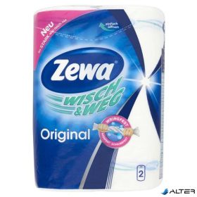   Háztartási papírtörlő, 2 rétegű, 2 tekercses, ZEWA "Wisch&Weg Original"