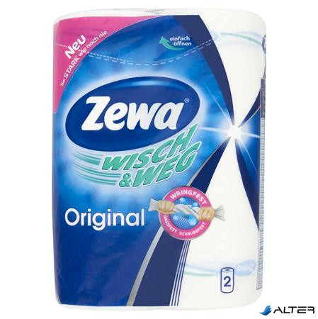 Háztartási papírtörlő, 2 rétegű, 2 tekercses, ZEWA "Wisch&Weg Original"