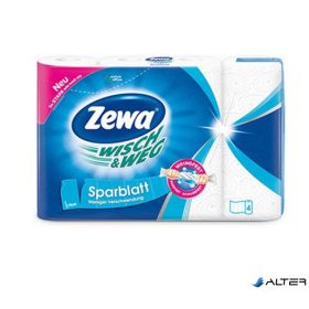   Háztartási papírtörlő, 2 rétegű, 4 tekercses, ZEWA "Wisch&Weg sparblatt"