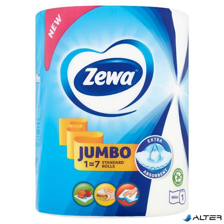 Kéztörlő, tekercses, 325 lap, ZEWA "Jumbo White"
