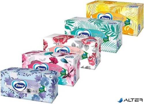 Papír zsebkendő, 3 rétegű, 150 db, ZEWA "Deluxe", illatmentes
