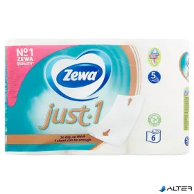  Toalettpapír, 5 rétegű, kistekercses, 6 tekercs, ZEWA "Just1"