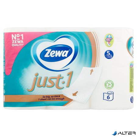 Toalettpapír, 5 rétegű, kistekercses, 6 tekercs, ZEWA "Just1"