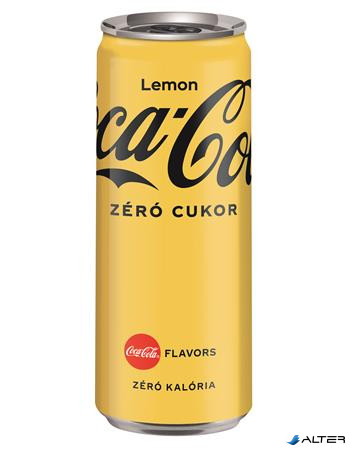 Üdítőital, szénsavas, 0,33 l, dobozos, COCA COLA 'Coca Cola Zero Lemon'