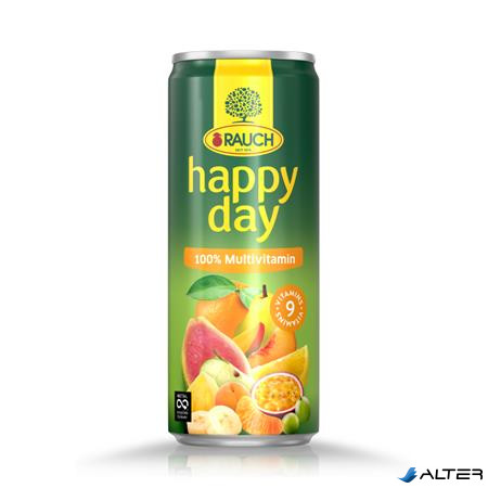 Gyümölcslé, 100%, 0,33 l, dobozos, RAUCH 'Happy day', Multivitamin