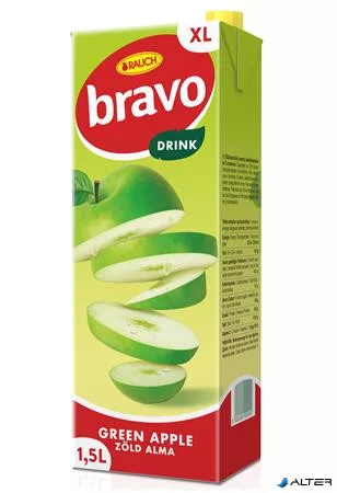 Gyümölcsital, 12%, 1,5 l, RAUCH 'Bravo', zöld alma