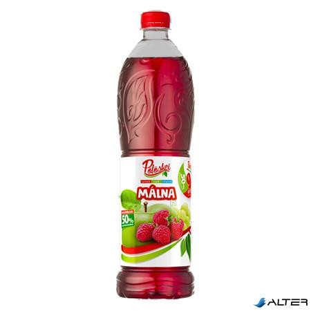 Szörp, 50% gyümölcstartalom, 1 l, PÖLÖSKEI, málna