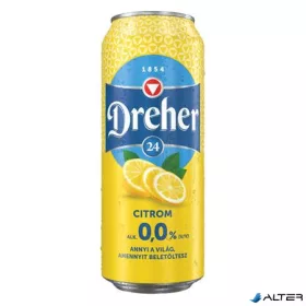   Alkoholmentes sör, 0,5 l, dobozos, DREHER '24', citrom