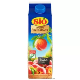 Gyümölcsital, 20%, 1 l, SIÓ, őszibarack