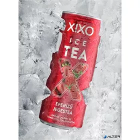  Üdítőital, szénsav- és cukormentes, 250 ml, XIXO 'Ice Tea', eperízű rooibos jegestea