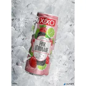   Üdítőital, szénsavas, 250 ml, XIXO 'Pink Lemonade', eper és lime