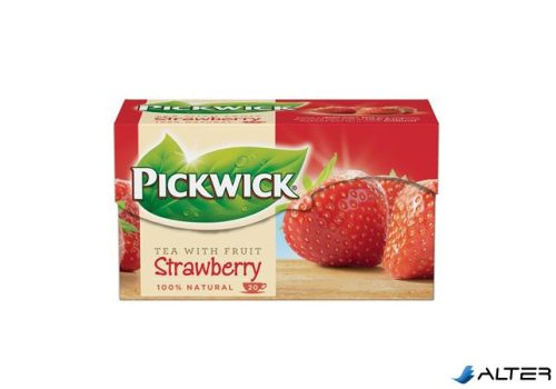 Fekete tea, 20x1,5 g, PICKWICK, eper