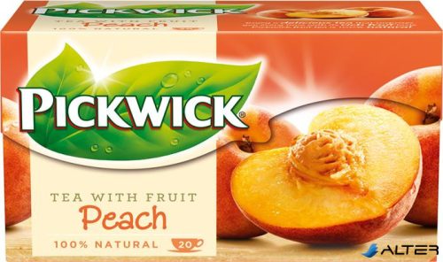 Fekete tea, 20x1,5 g, PICKWICK, őszibarack