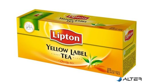 Fekete tea, 25x2 g, LIPTON "Yellow label"