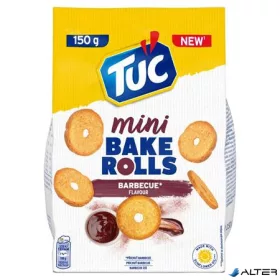   Pirított kenyérkarika, 150 g, TUC 'Mini Bake Rolls', barbecue