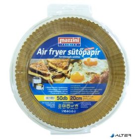   Sütőpapír, szilikonos, Air Fryer készülékhez, kerek, 20 cm, 50 db, MAZZINI 'Premium'