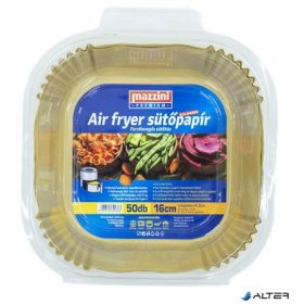   Sütőpapír, szilikonos, Air Fryer készülékhez, szögletes, 16 cm, 50 db, MAZZINI 'Premium'