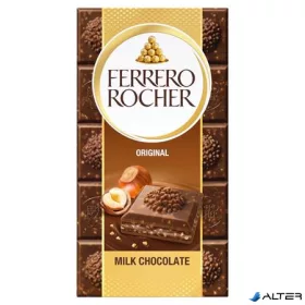   Tejcsokoládé, 90 g, FERRERO ROCHER "Prémium", mogyorós töltelékkel