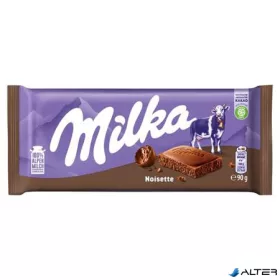 Táblás csokoládé, 90 g, MILKA "Noisette"