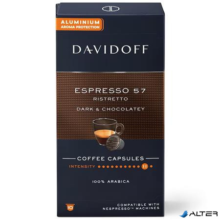Kávékapszula, Nespresso® kompatibilis, 10 db, DAVIDOFF 'Espresso 57'