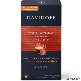   Kávékapszula, Nespresso® kompatibilis, 10 db, DAVIDOFF "Rich Aroma"
