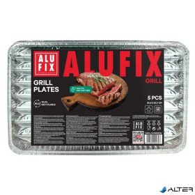 Grilltálca, 34,5x22,5 cm, négyszögletű, 5 db, ALUFIX