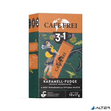 Instant kávé, 10x17 g, CAFE FREI "Skót Karamell-Fudge 3 in 1"